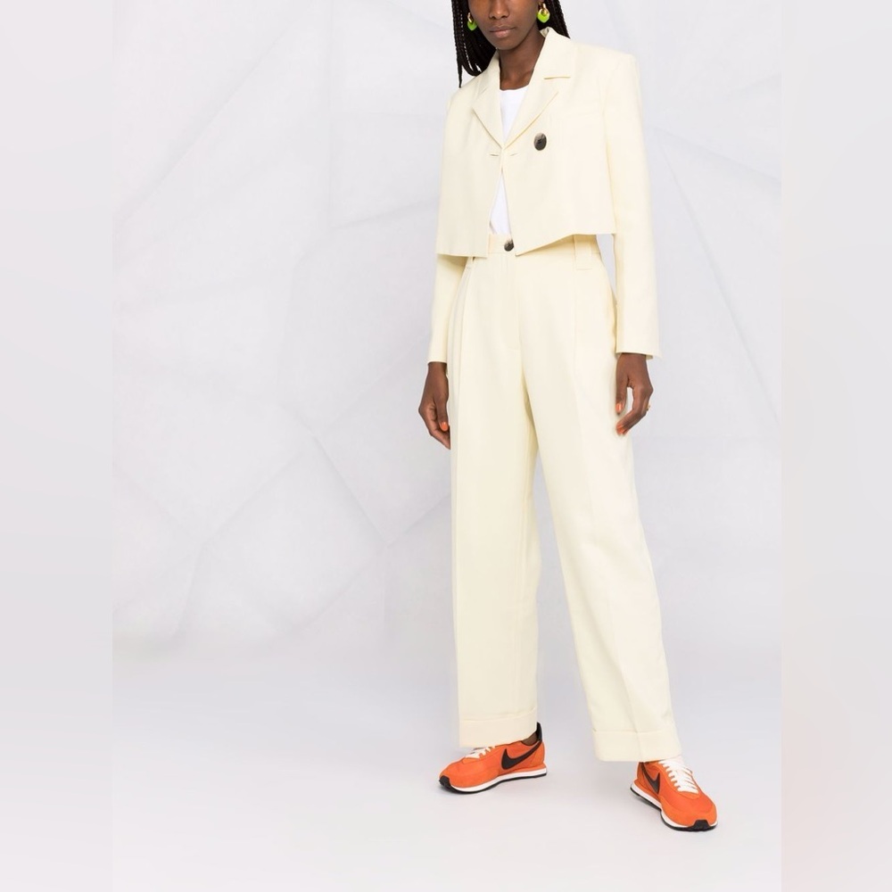 GANNI Double Breasted Blazer Suit